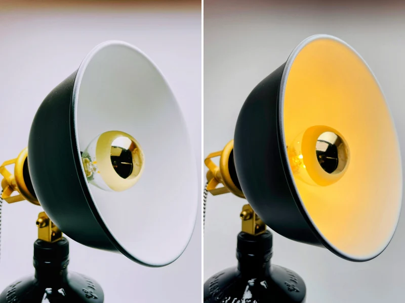 Knut Hansen Gin Vintage-Lampe | Handgemachte Upcycling Tischlampe aus Knut Hansen Gin | Einzigartige Geschenkidee | Deko-Licht | Upcycling