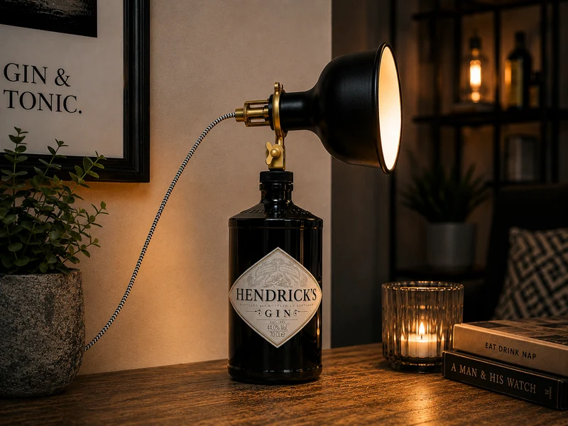 Gin-Seifenspender “Hendricks” | Upcycling Pumpspender aus Hendricks Gin Flasche | Nachfüllbar | Bad Deko Geschenk aus Schottland | 700ml
