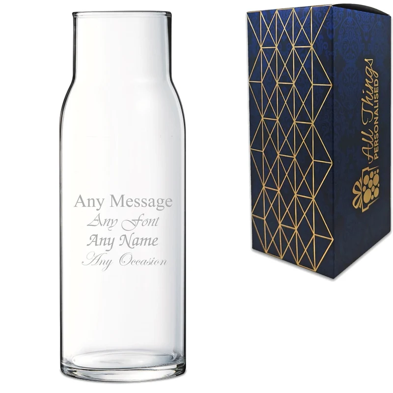 Personalised Engraved 25cm Narrow Neck Vase, Customise with Any Name or Message, Gift Box Included