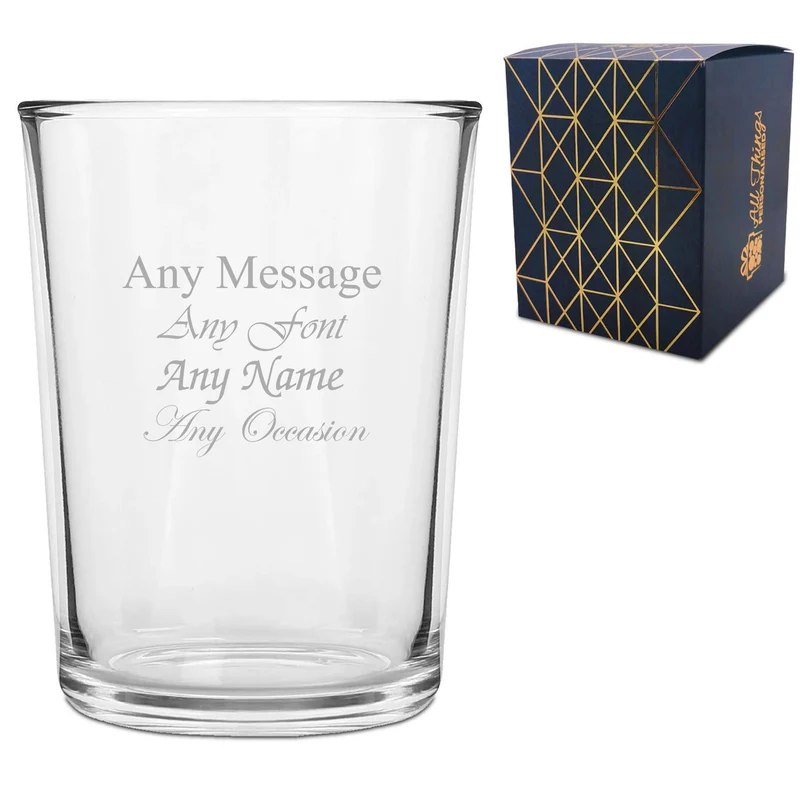 Personalised Engraved Islington Pint Glass, Custom Name or Message, Gift Box Included