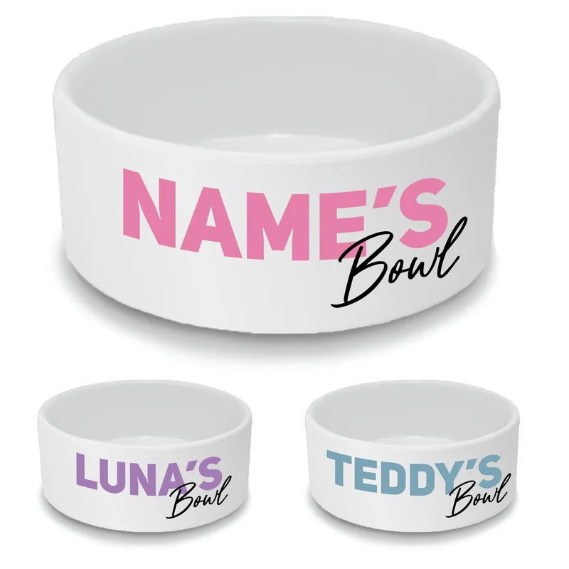 Personalised Dog Bowl with Name's Bowl