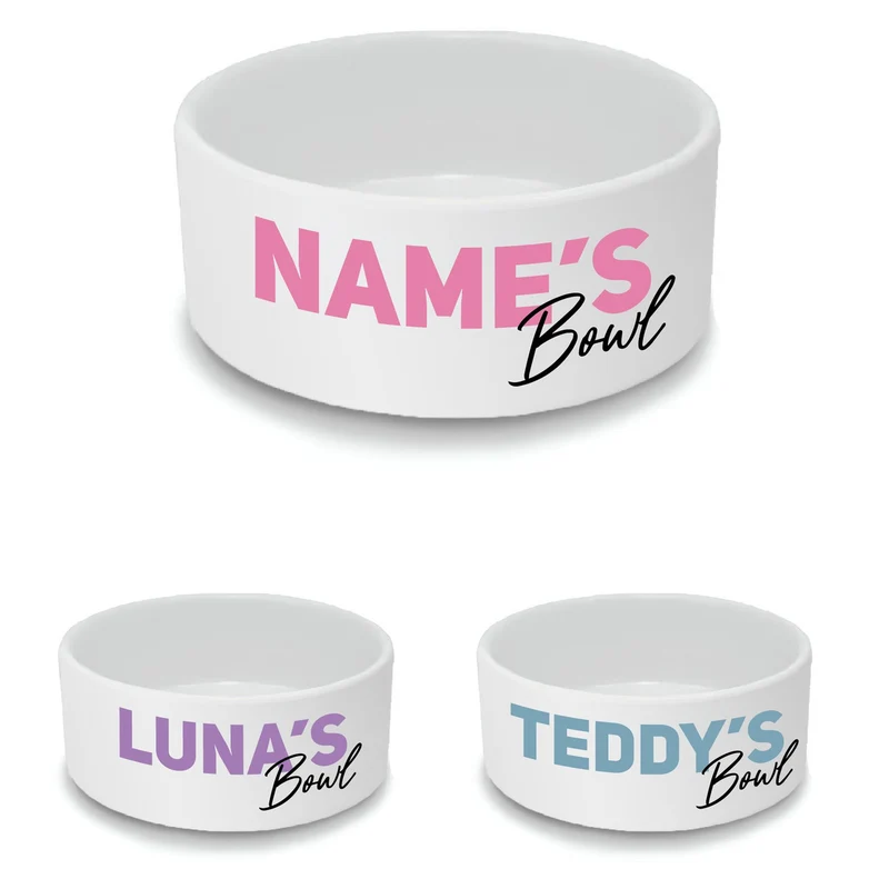 Personalised Pet Bowl with Name's Bowl Design
