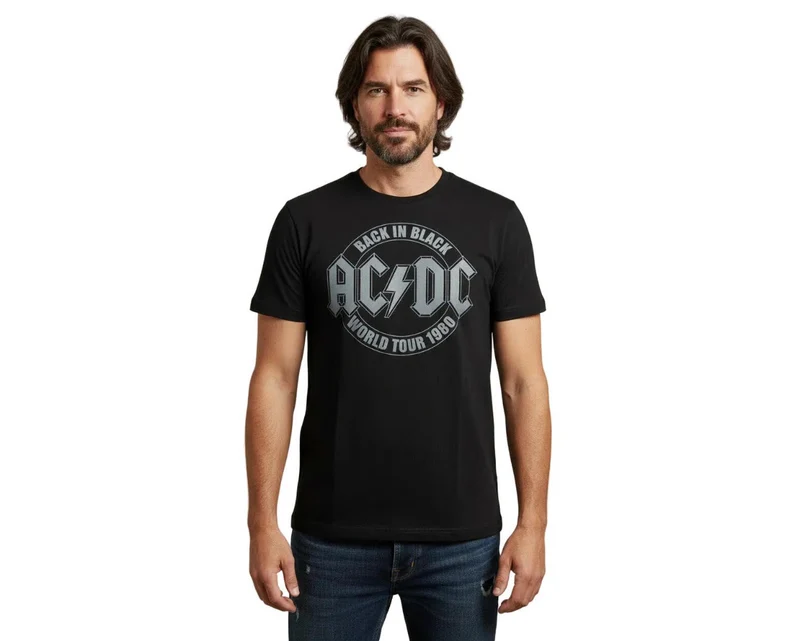 AC/DC T-Shirt – Back in Black 1980 World Tour | Offizielles Band-Merchandise
