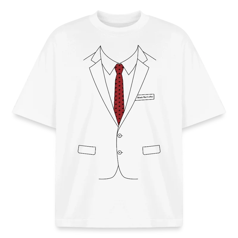 Suit Red Boxy Heavyweight Unisex Organic T-Shirt