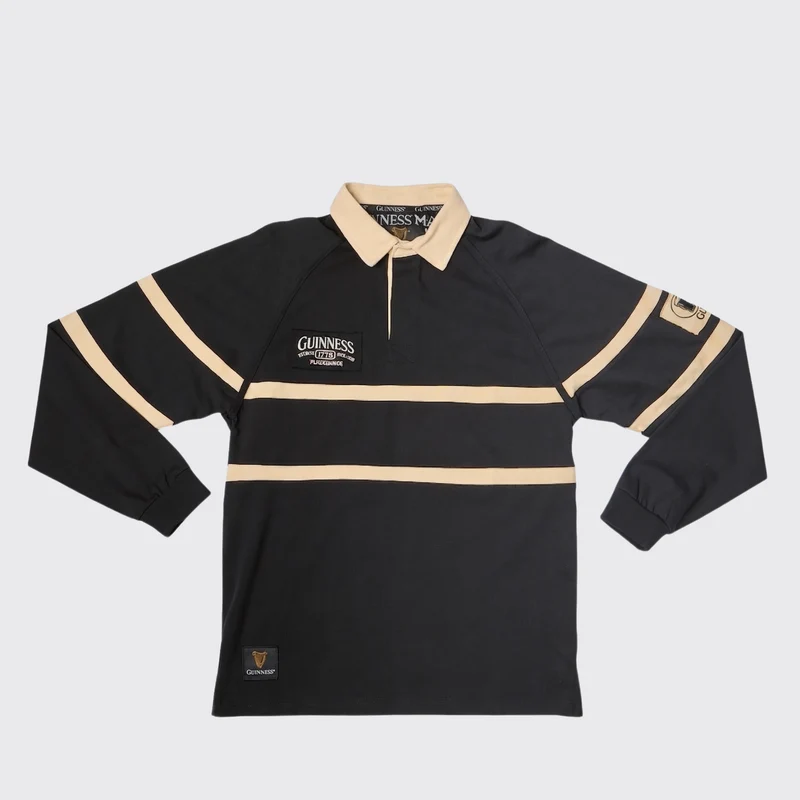 Guinness Black Traditional Rugby Jersey