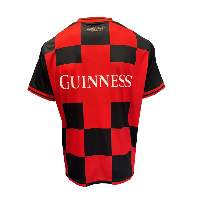 Guinness Black and Red Check Performance Top