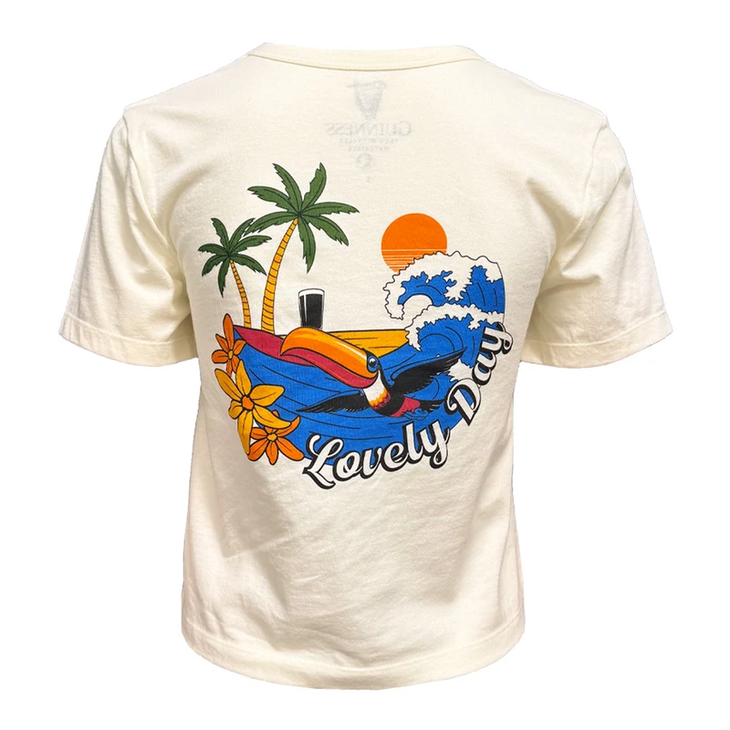 Guinness Women's Cream Toucan Lovely Day Cropped T-Shirt