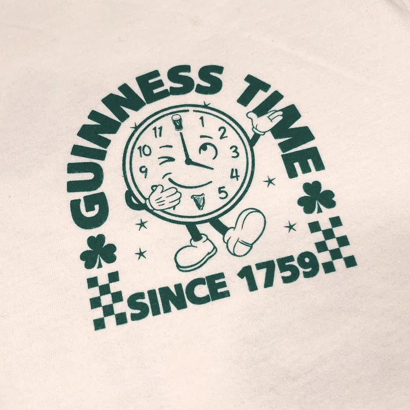 Guinness Cream & Green Time Clock T-Shirt