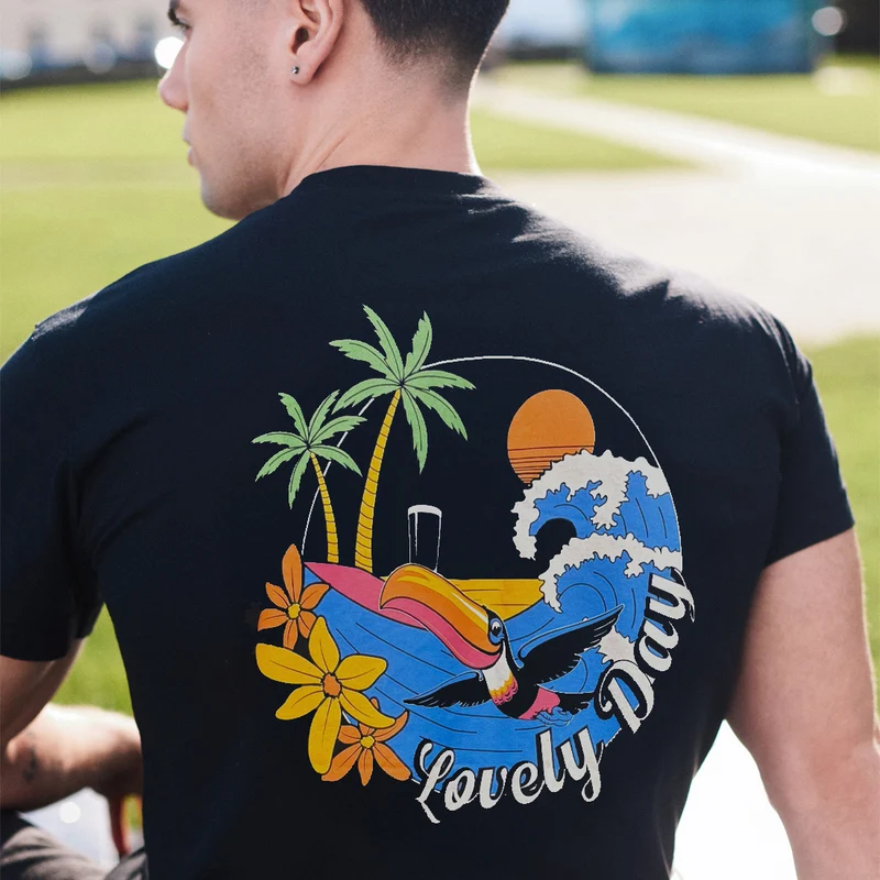 Guinness Black Hawaiian Toucan Lovely Day T-Shirt