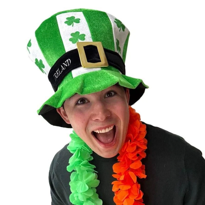 Leprechaun Hat Green & White