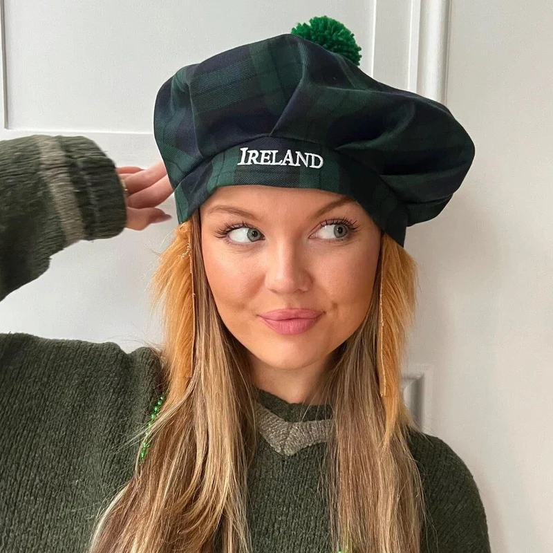 Tartan Hat With Hair