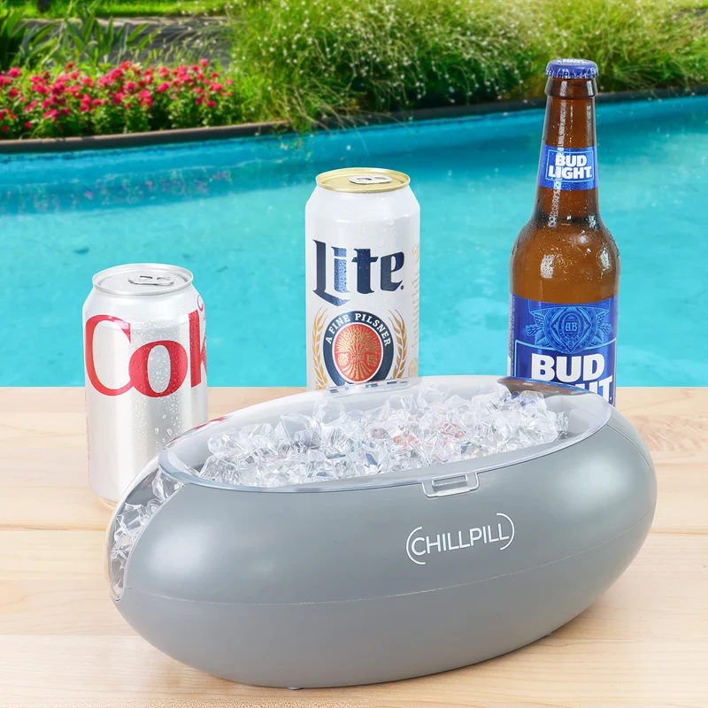 Instant Drink Chiller - Rapid Beverage Chiller for Cans 12 oz or 16 oz & Glass Bottles - Portable Instant Beverage Cooler - Fast & Efficient Instant Drink Cooler for Parties, Picnics & BBQs