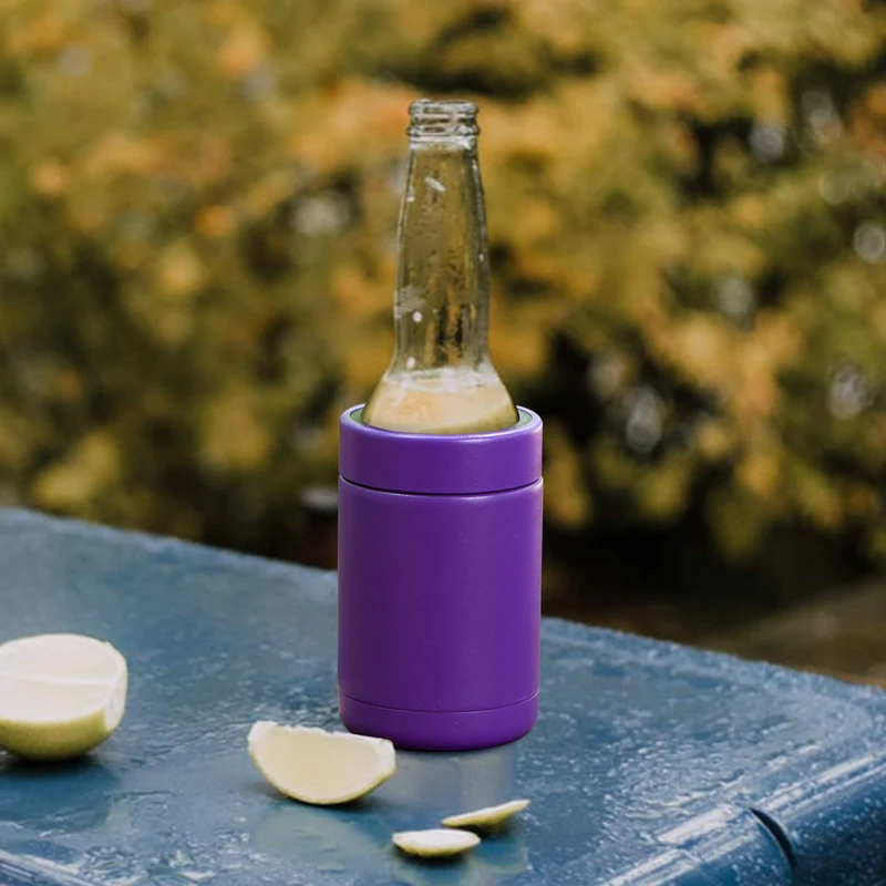 TAHOE TRAILS 12 oz Stainless Steel Double Wall Vacuum Insulated Can Cooler(Purple)