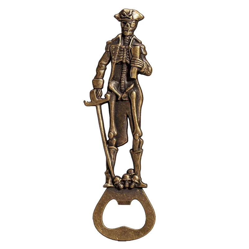 Pirate Skeleton Skull Beer Bottle Opener,Wine Opener Barware for Men, Husband, Dad, Boyfriend