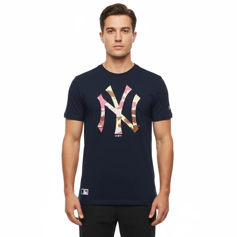 New York Yankees T-Shirt Camo NEYYAN Navy