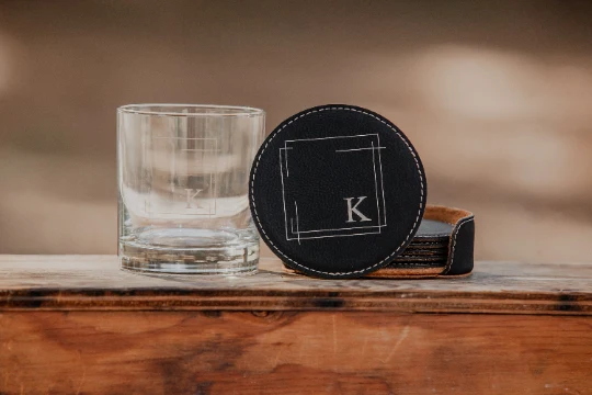 Engraved Leather Coasters