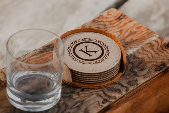 Personalized Cork Coasters Set