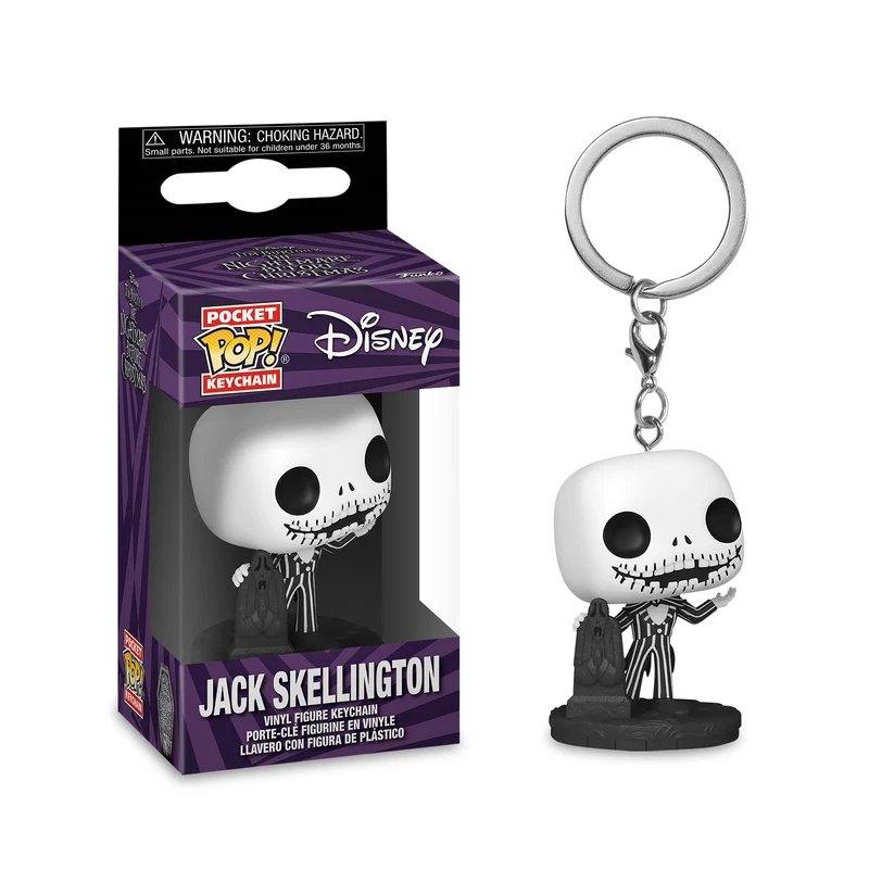 Nightmare Before Christmas - Jack Skellington mit Grabstein Funko Pop Schlüsselanhänger
