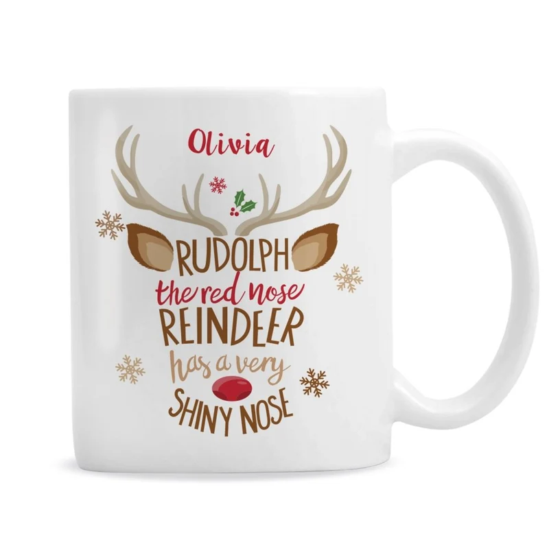 Personalised Rudolph The Red-Nosed Reindeer Mug