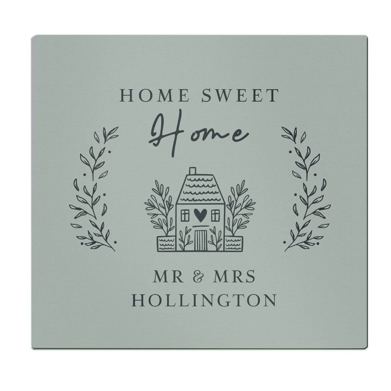 Personalised Home Glass Chopping Board/Worktop Saver