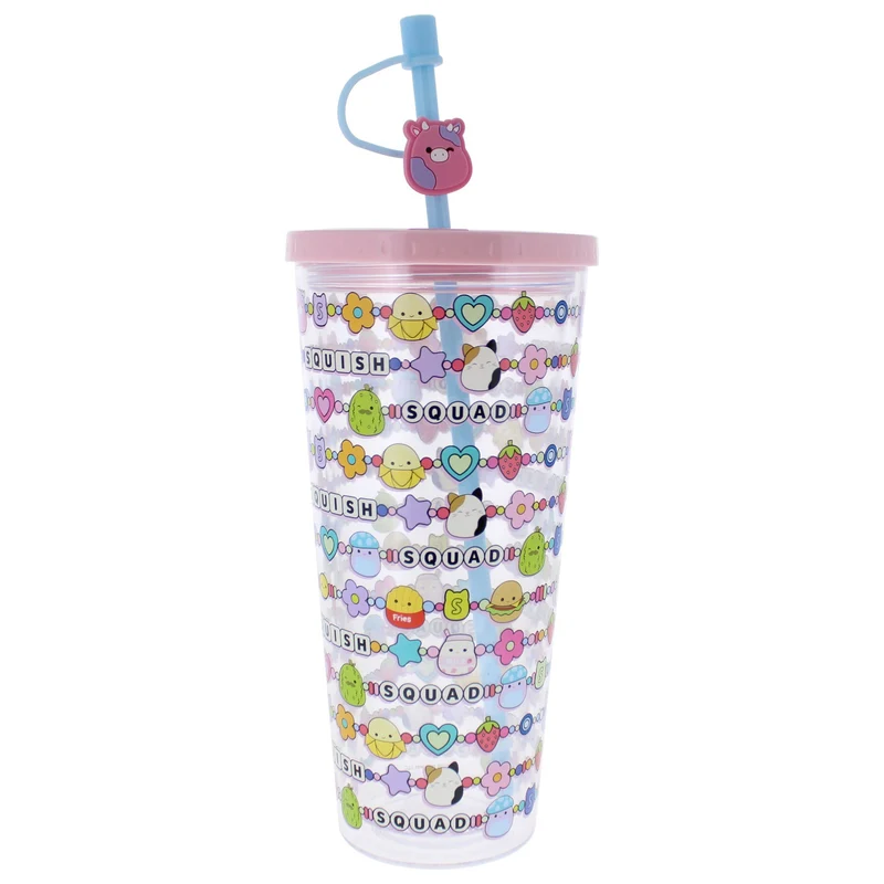 Squishmallows Becher mit Strohhalm Squish Squad 700 ml