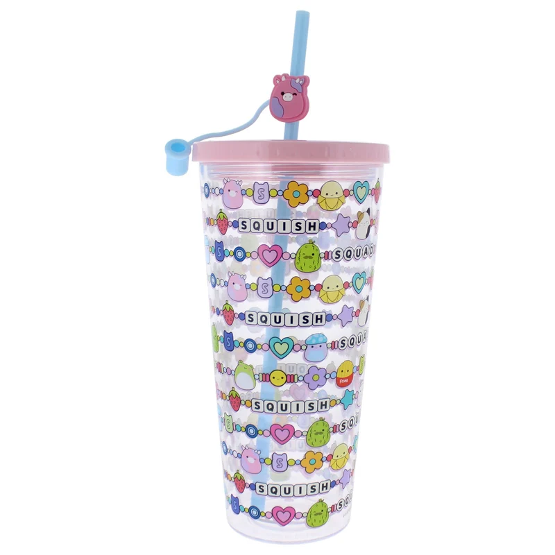 Squishmallows Becher mit Strohhalm Squish Squad 700 ml
