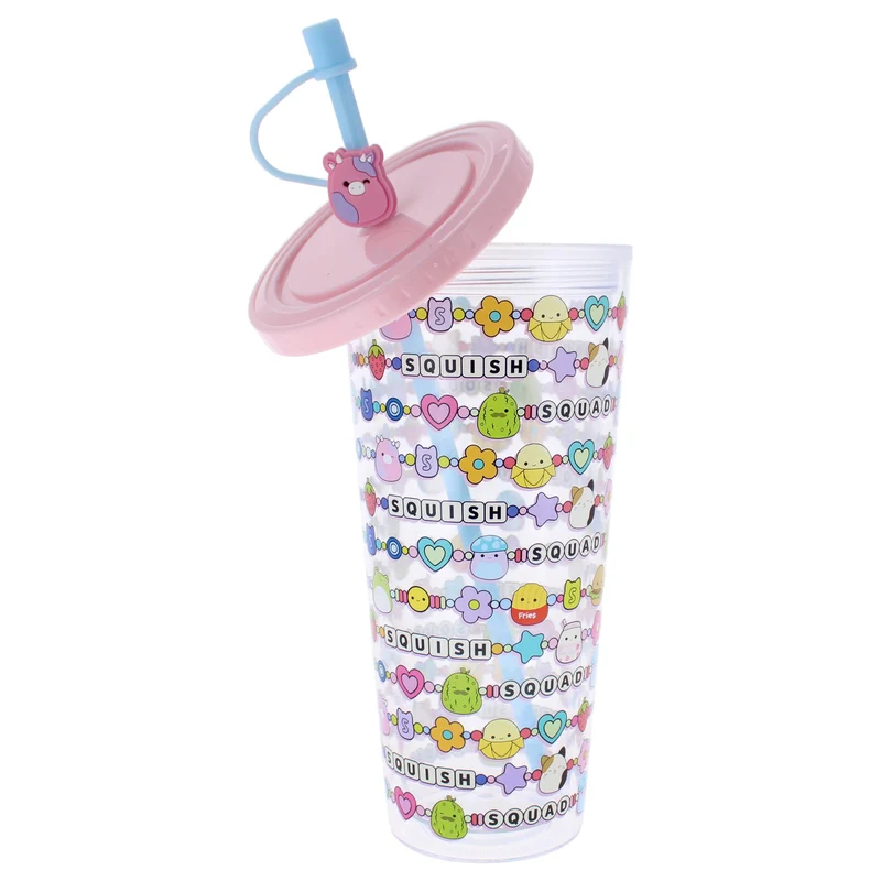 Squishmallows Becher mit Strohhalm Squish Squad 700 ml