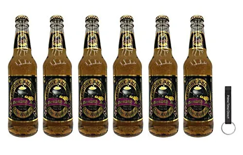 Flying Cauldron Butterscotch Beer 12oz (Pack of 6) Bundle with PrimeTime Direct Keychain Bottle Opener in a PTD Sealed Box