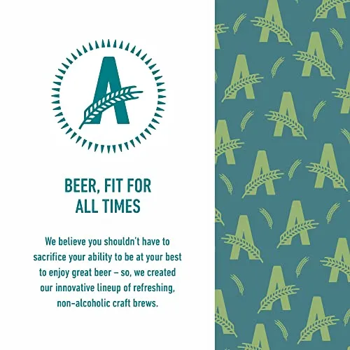 Athletic Brewing Company Craft Non-Alcoholic Beer - Mix 12-Pack - Upside Dawn Golden and Free Wave Hazy IPA - Low-Calorie, Award Winning - All Natural Ingredients For Great Tasting Drink - 12 Fl Oz Cans