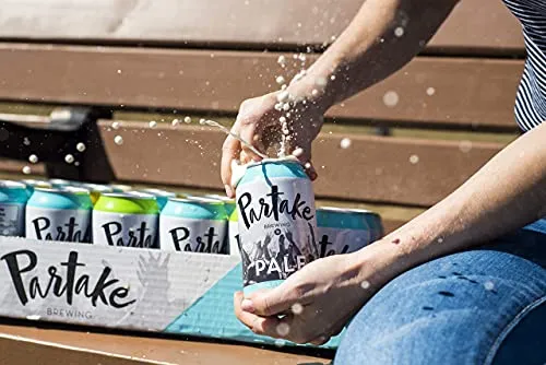Partake Brewing Non Alcoholic Craft Brew, Blonde, 12 Pack - 12 Ounce Cans, Low Calorie, All Natural Ingredients