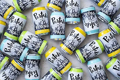 Partake Brewing Non Alcoholic Craft Brew, Blonde, 12 Pack - 12 Ounce Cans, Low Calorie, All Natural Ingredients