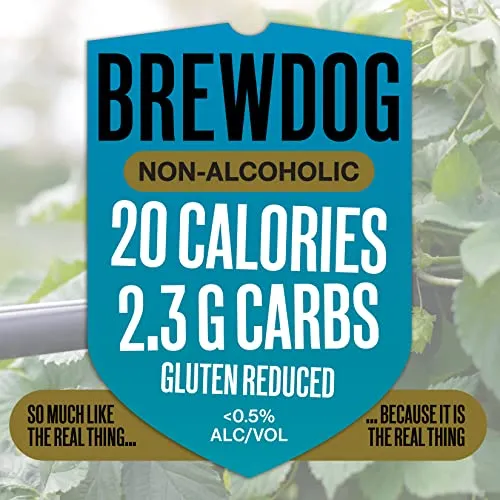 BrewDog 24 Mixed Non-Alcoholic Pack | Includes Nanny, Elvis, Hazy, & Punk | 12oz Cans