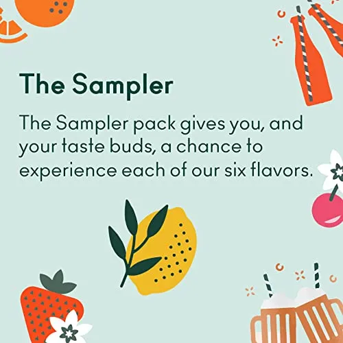 OLIPOP - The Sampler, 6-Flavor Soda Variety Pack, Healthy Soda, Prebiotic Soft Drinks, Supports Digestive Health & Gut Health, 9g of Dietary Plant Fiber, Low Calorie, Low Sugar, Vegan (12 oz, 12-Pack)