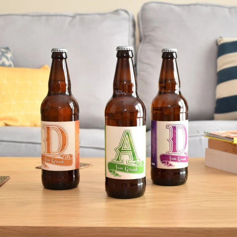 Personalised Dad Pack Of 3 Beer