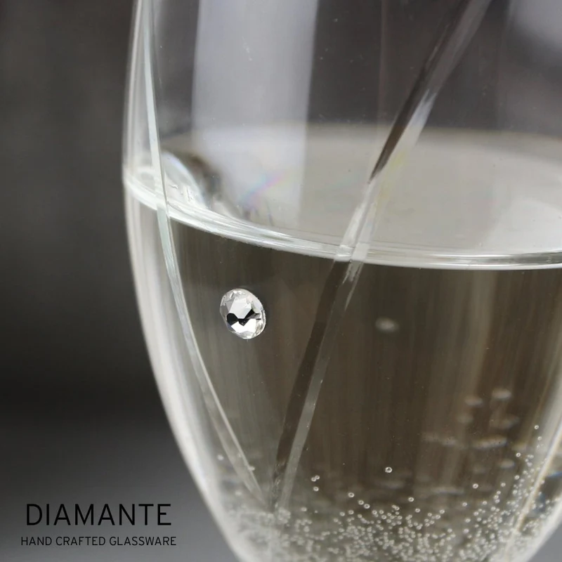 Personalised Hand Cut Heart Celebration Pair Of Flutes With Gift Box