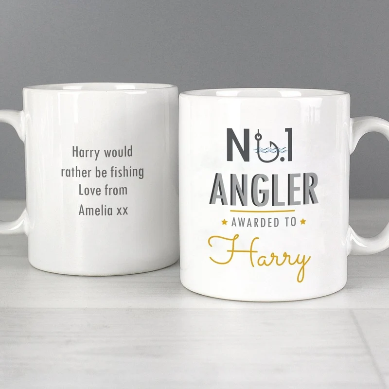 Personalised No.1 Angler Mug