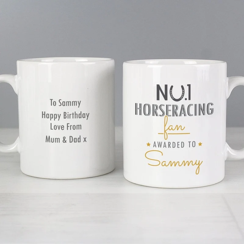 Personalised No.1 Horseracing Fan Mug