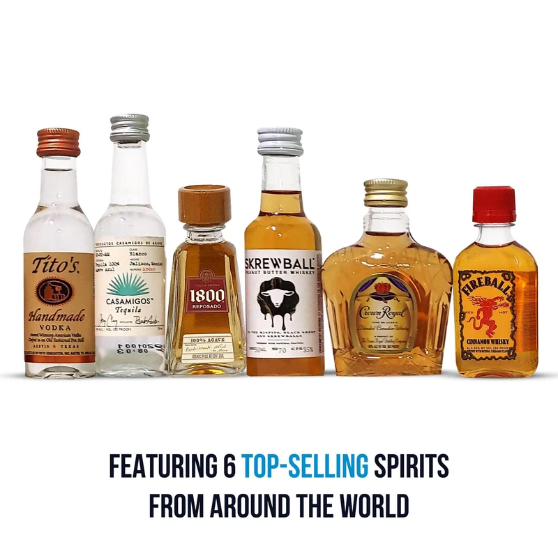 Thank You Liquor Sampler - Choose from Whiskey, Vodka, Tequila, Rum or Gin