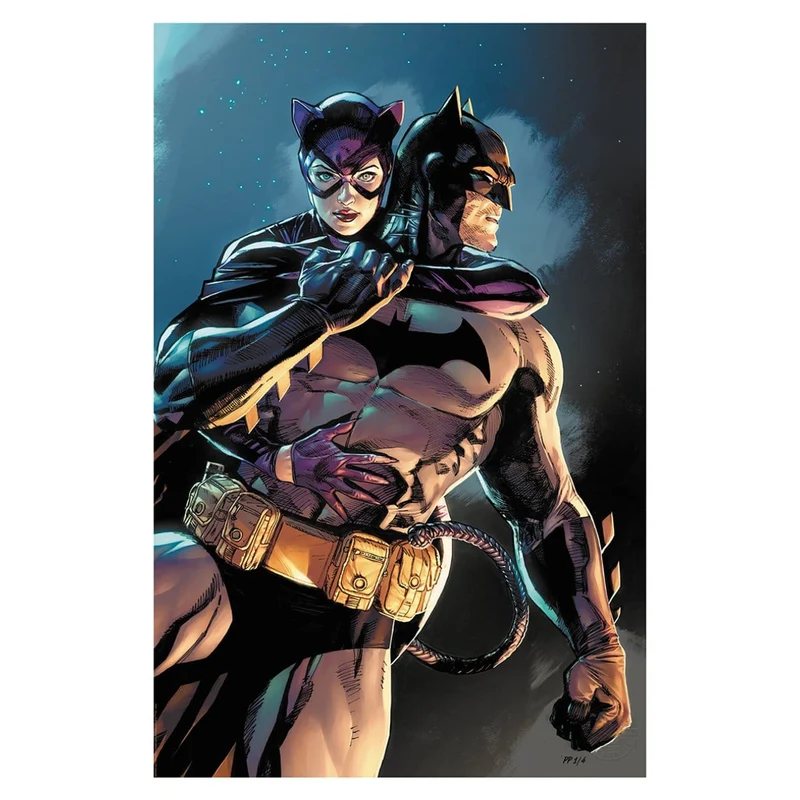 DC Comics Kunstdruck Batman & Catwoman 61 x 41 cm -
