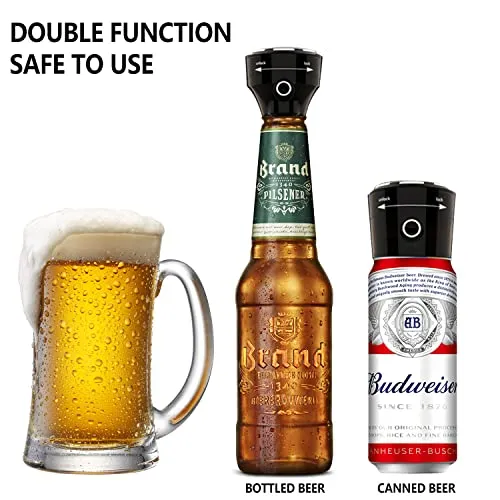 Beer Bubbler, GEEZO Portable Beer Foamer Beer Foam Machine for Bottled & Canned Beer, Beer Aerator Foam Maker Tasty Beer Partner Beer Lover Gift