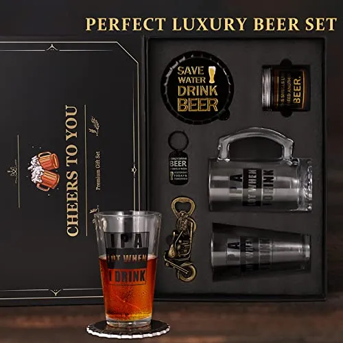 Beer Gifts for Men, Birthday Gift Basket for Beer Lovers, Gifts Box for Dad Husband Boyfriend Father's Day, Best Drinking Gifts for Him, Anniversary Wedding Brother Uncle Grandpa Unique