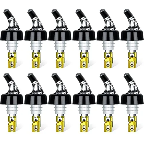 Automatic Measured Bottle Pourer - Quick Shot Spirit Measure Pourer Drinks Wine Cocktail Dispenser Home Bar Tools - 1oz/30ml (12)
