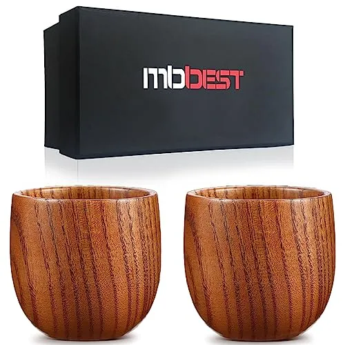 Bourbon gifts for men,Finished Wooden Old Fashioned Glass,Great Whiskey Gifts for Men, Dad, or Brother Groomsmen Gifts, Liquor Cocktail Rocks Old Fashioned, Bernard (2 Pack)