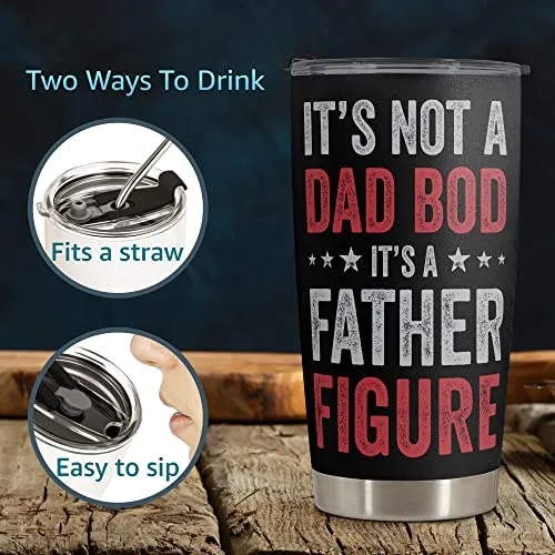 Macorner Gifts For Dad - Birthday Gifts for Dad Daughter Son Gifts For Men - Stainless Steel American Flag Tumbler Cup 20oz - Fathers Day Gift for Men Dad Papa Grandpa Uncle Stepdad Dad Gifts