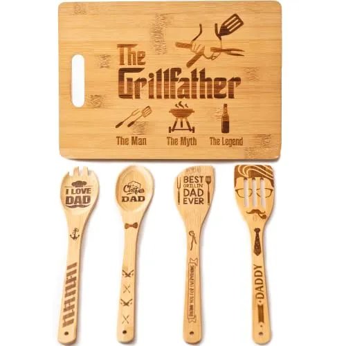 KOLWOVEN Dad Cutting Board, Gifts for Dads Father Day, The Grillfather The Man The Myth The Legend - Gifts For Father day from Son, Daughter an Wife 9.4 x13.4"