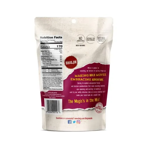 Majans Bhuja Gluten Free Snack Mix, Non-GMO | No Preservatives | Vegetarian Friendly | No Artificial Colors or Flavors, Beer Mix, 7 Ounce (Pack of 6)
