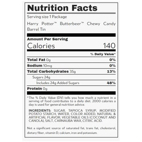 Butter Beer Chewy Candies, Butterscotch Flavored Classic Movie Inspired Candy, Small Packages for Gift Giving, Pack of 3, 2.1 Ounces