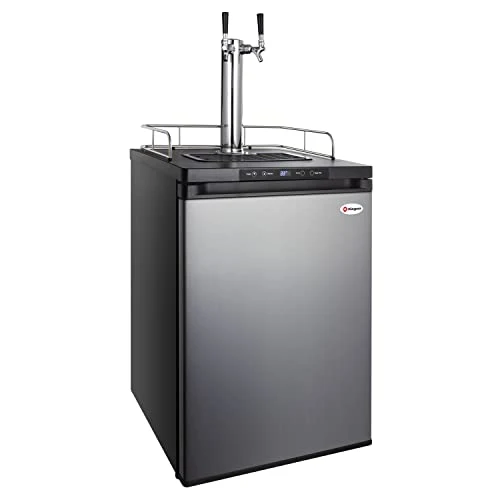 Kegco Kegerator, Dual Tap, Stainless Steel
