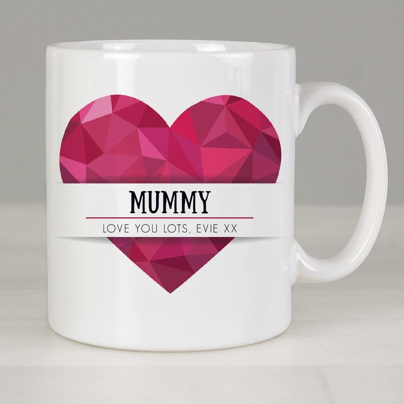 Personalised Love Heart Mug