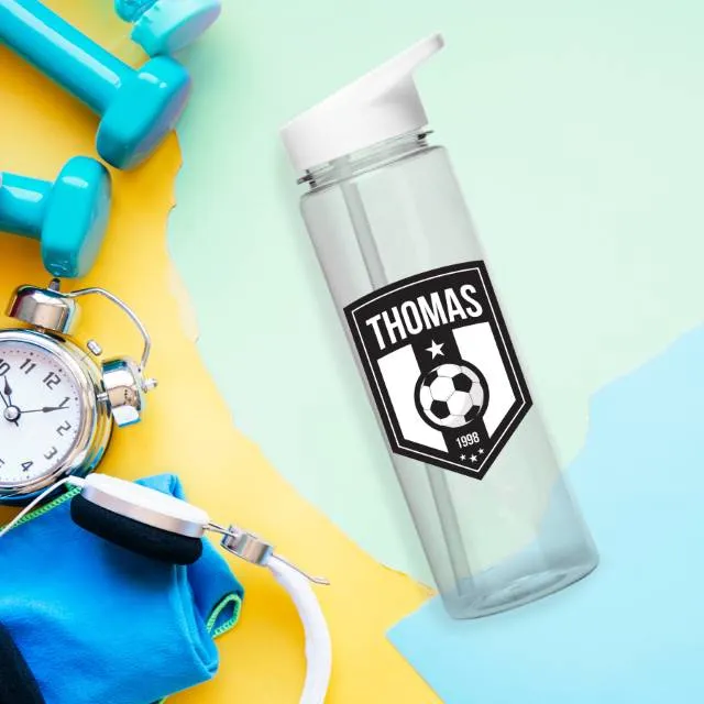 Personalised Football Badge Water Bottle
